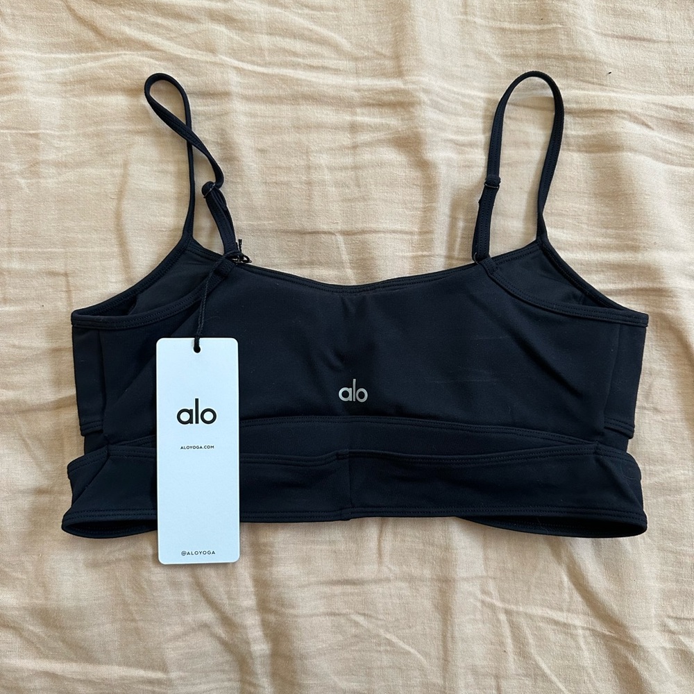 Alo Yoga Airbrush Enso Bra - Black
